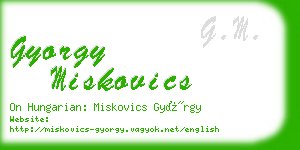 gyorgy miskovics business card